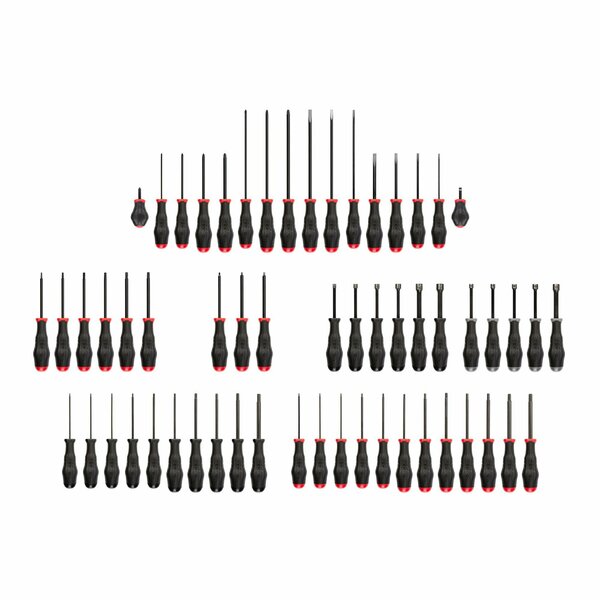 Tekton High-Torque Black Oxide Blade Screwdriver and Nut Driver Set 58-Piece DRV41241